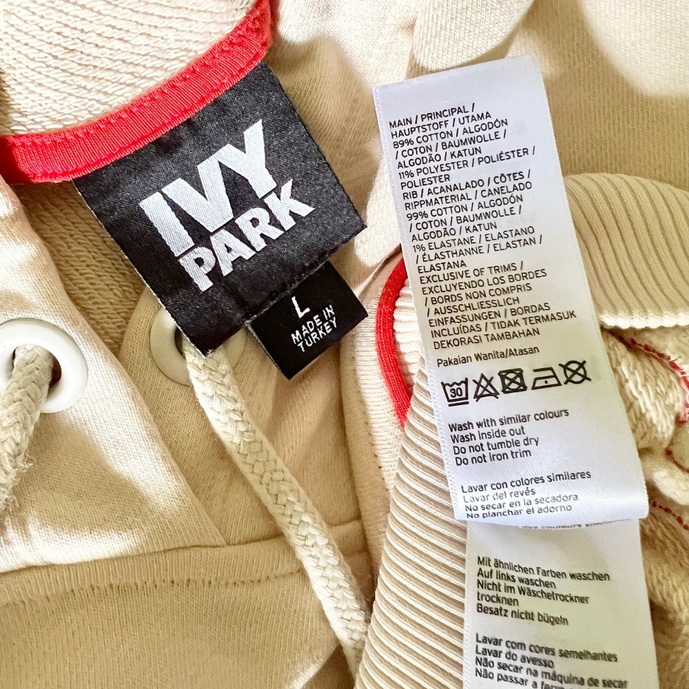 Ivy Park Cropped Hoodie Size Large - Picture 8 of 8